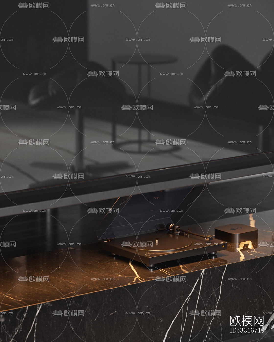 现代客厅效果图下载（渲染图8）