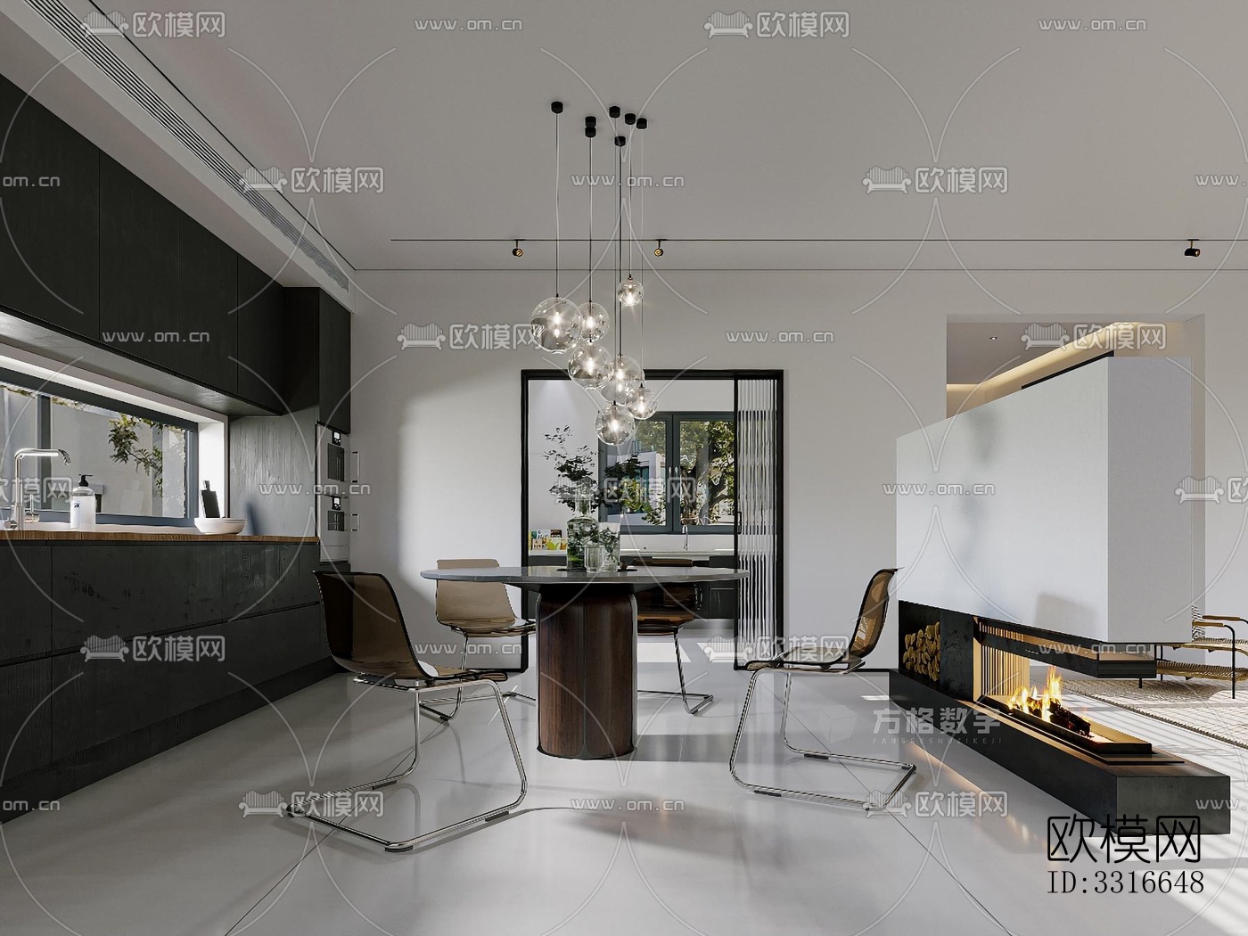 现代客厅效果图下载（渲染图7）