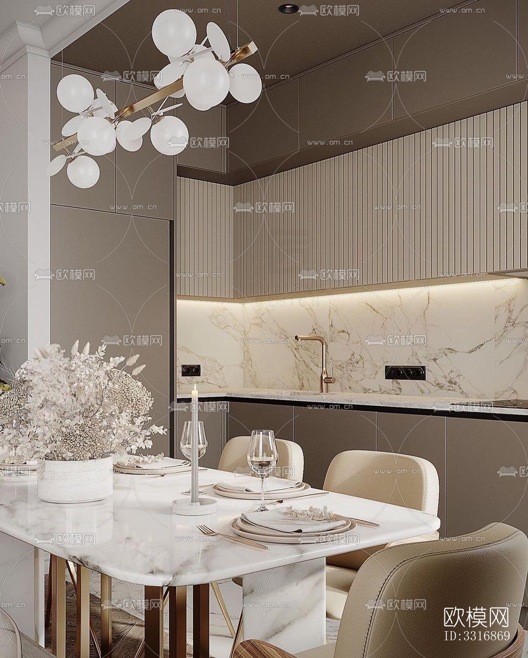 现代客厅效果图下载（渲染图3）