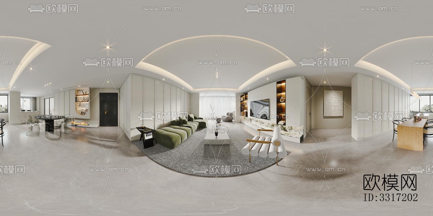 现代客厅效果图下载（渲染图5）