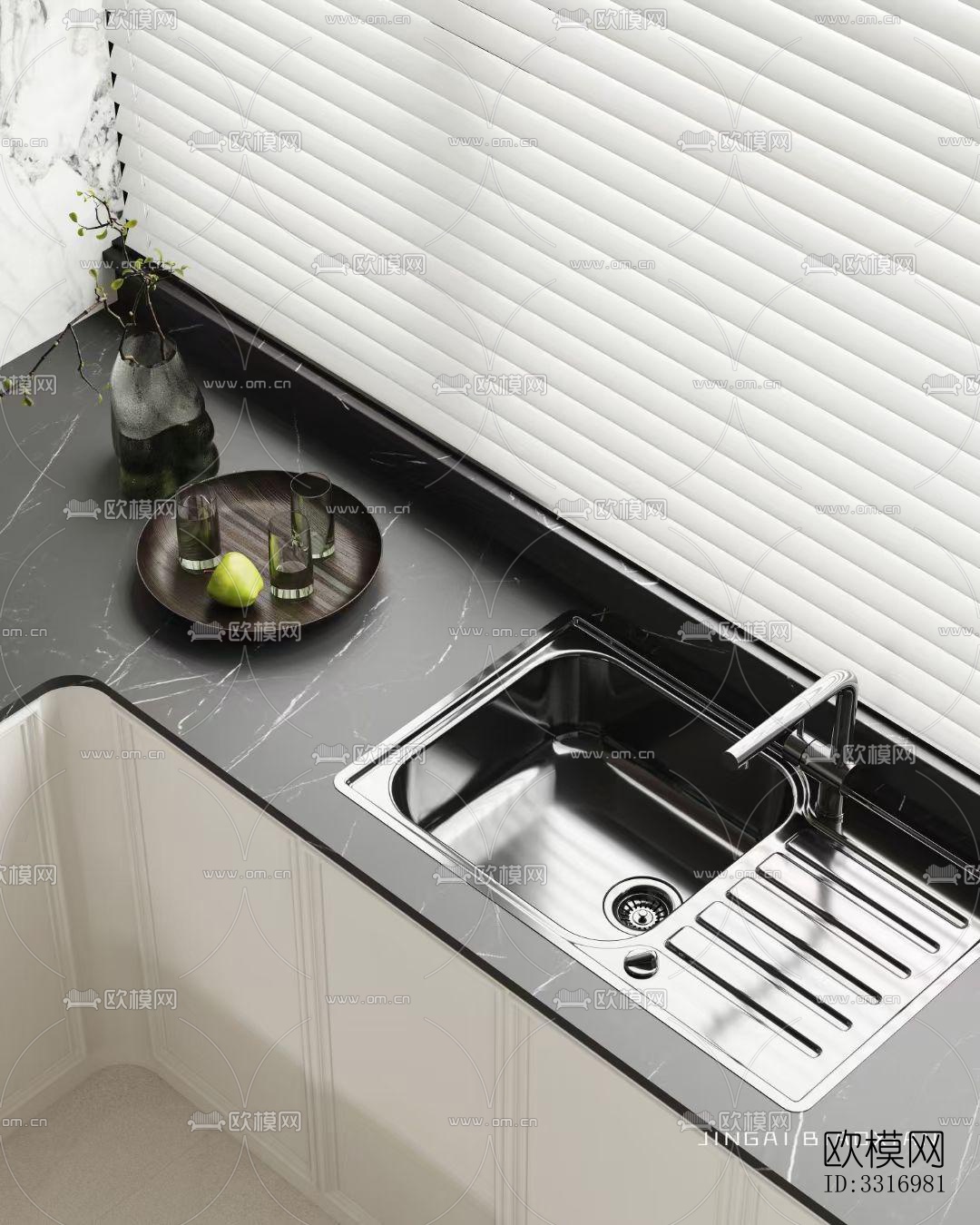 现代客厅效果图下载（渲染图3）