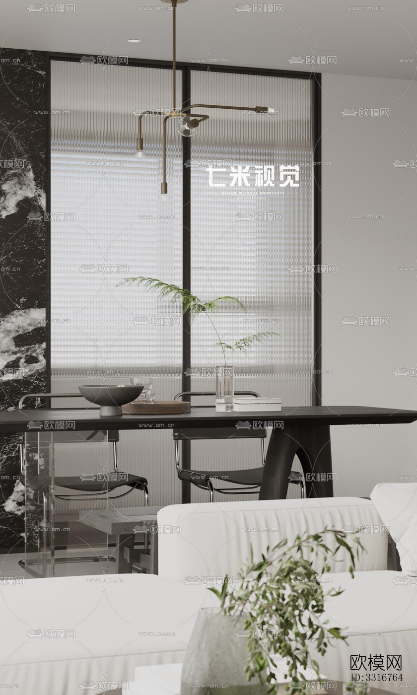 现代客厅效果图下载（渲染图8）