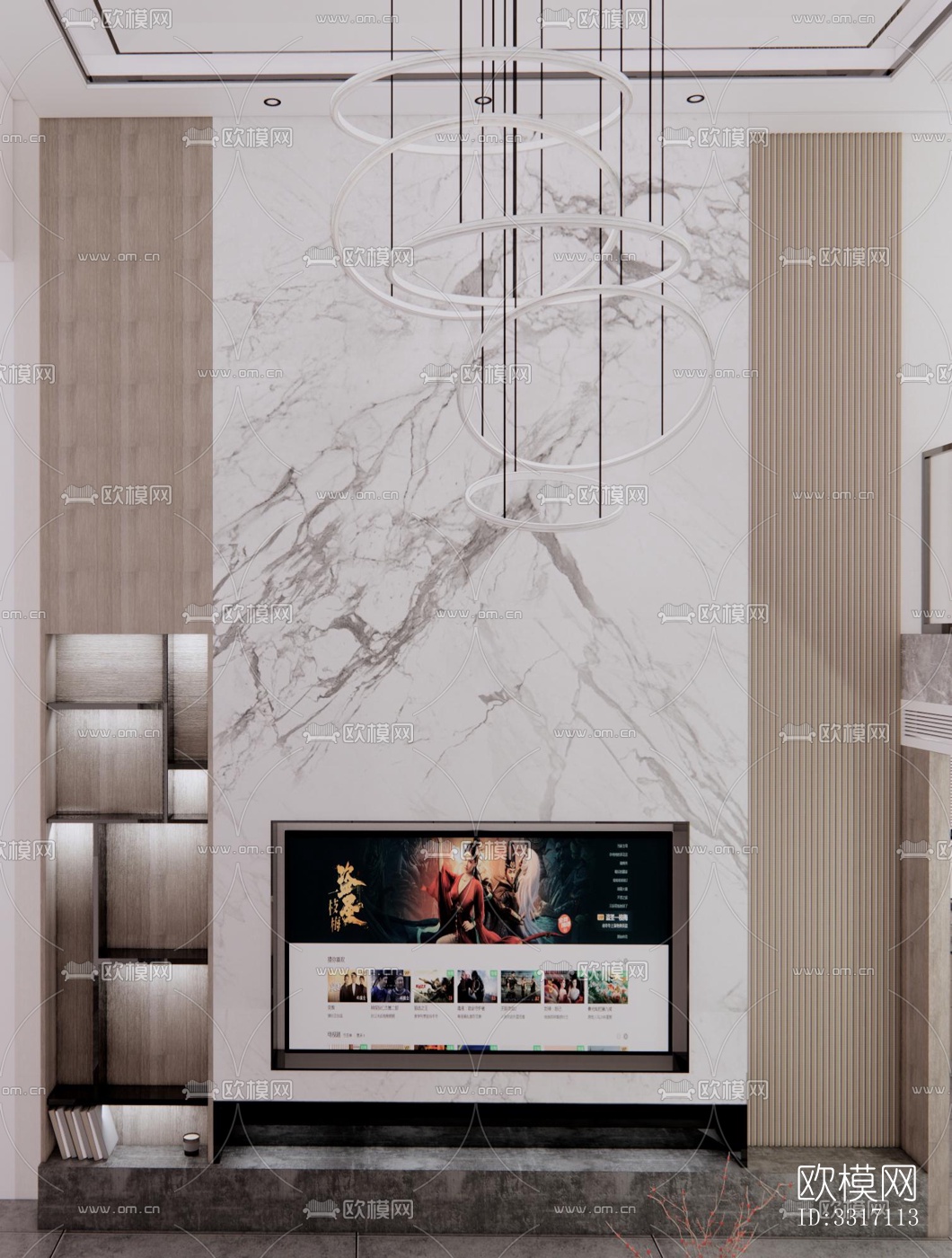 现代客厅效果图下载（渲染图1）