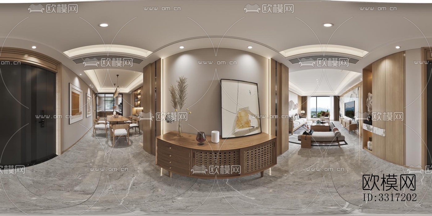 现代客厅效果图下载（渲染图8）