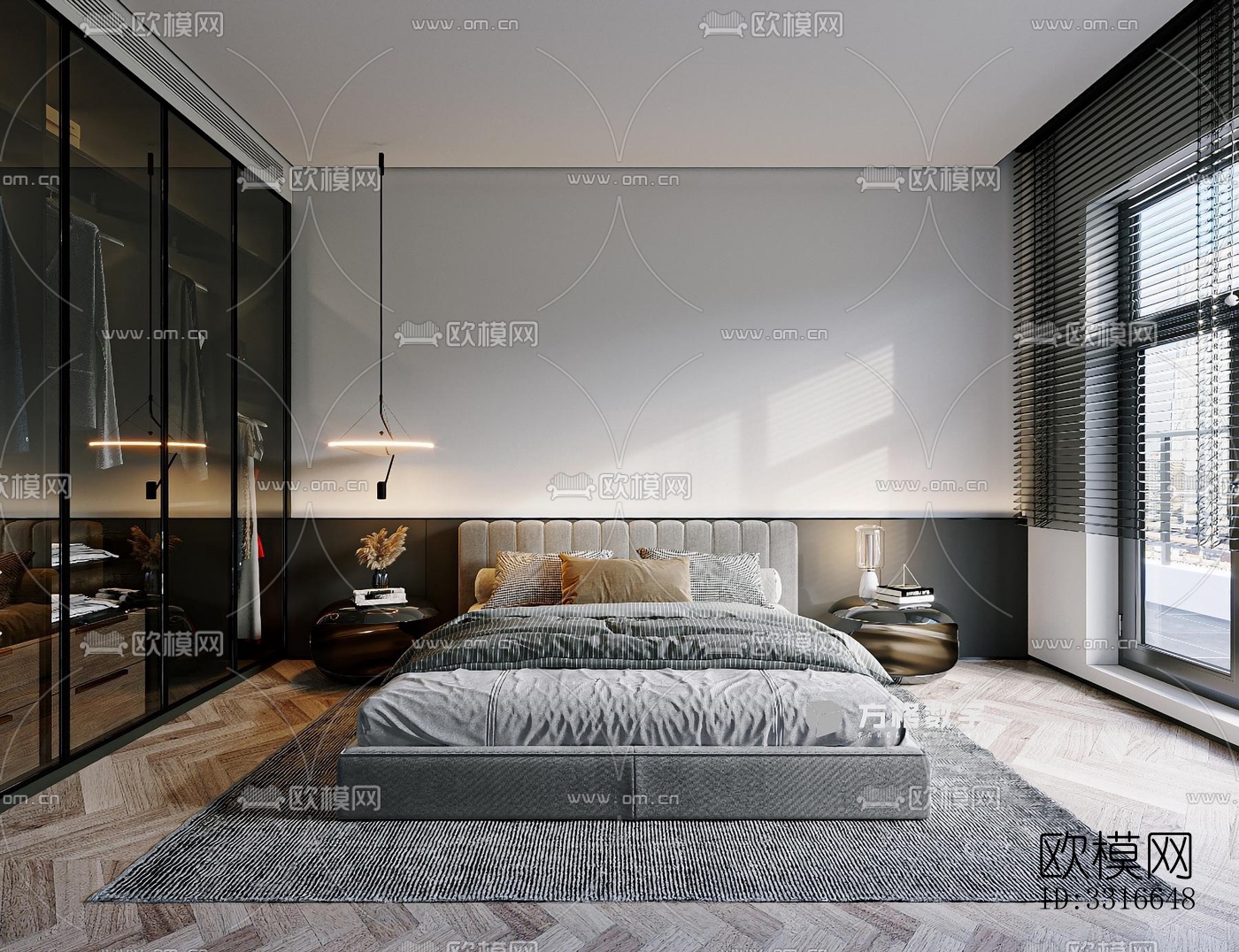 现代客厅效果图下载（渲染图2）