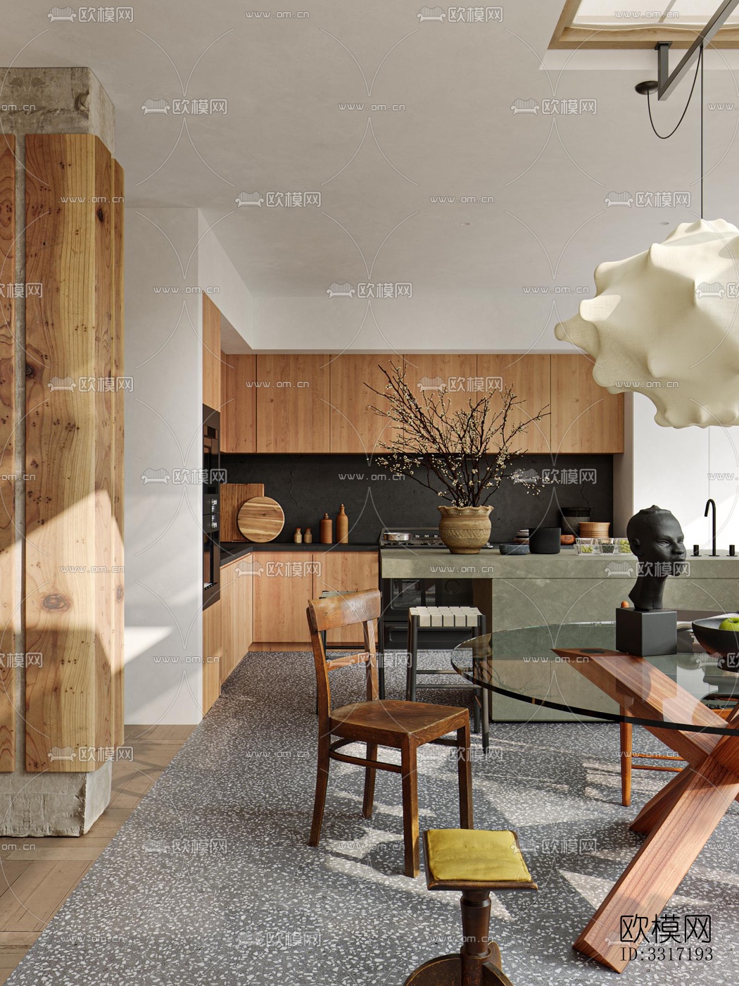 现代客厅效果图下载（渲染图8）