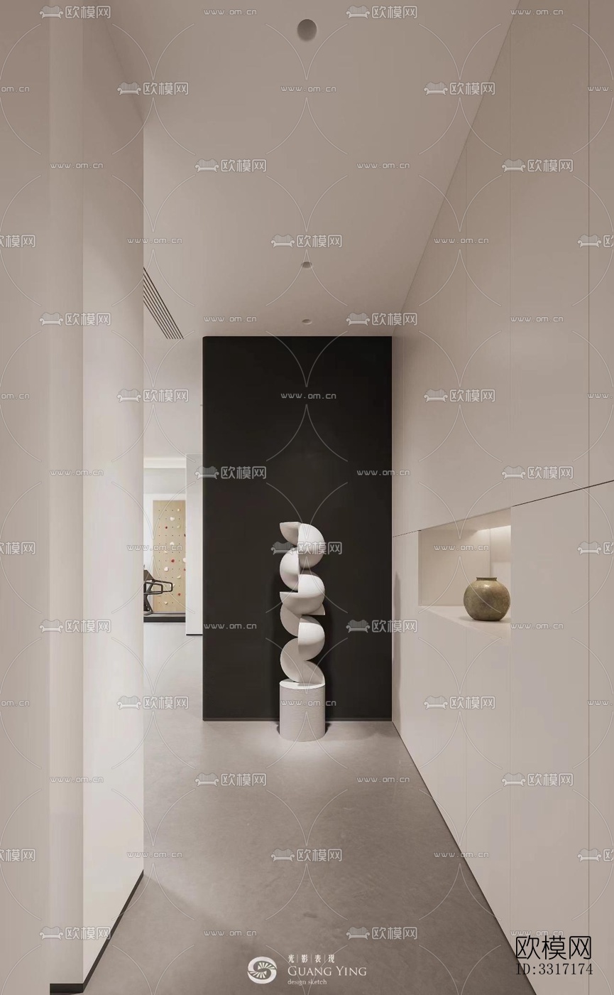 现代客厅效果图下载（渲染图3）