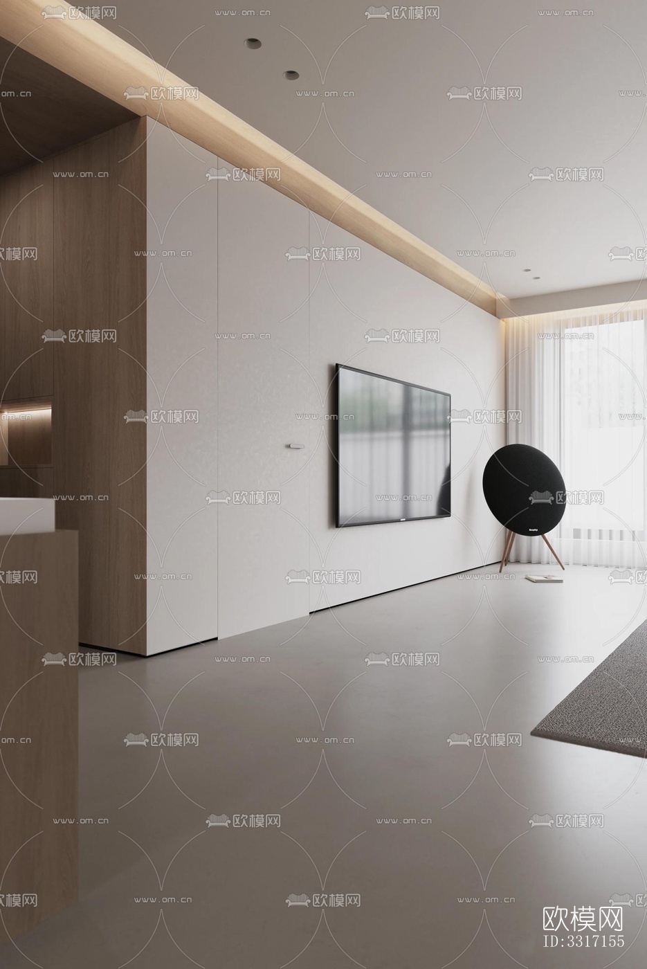 现代客厅效果图下载（渲染图5）