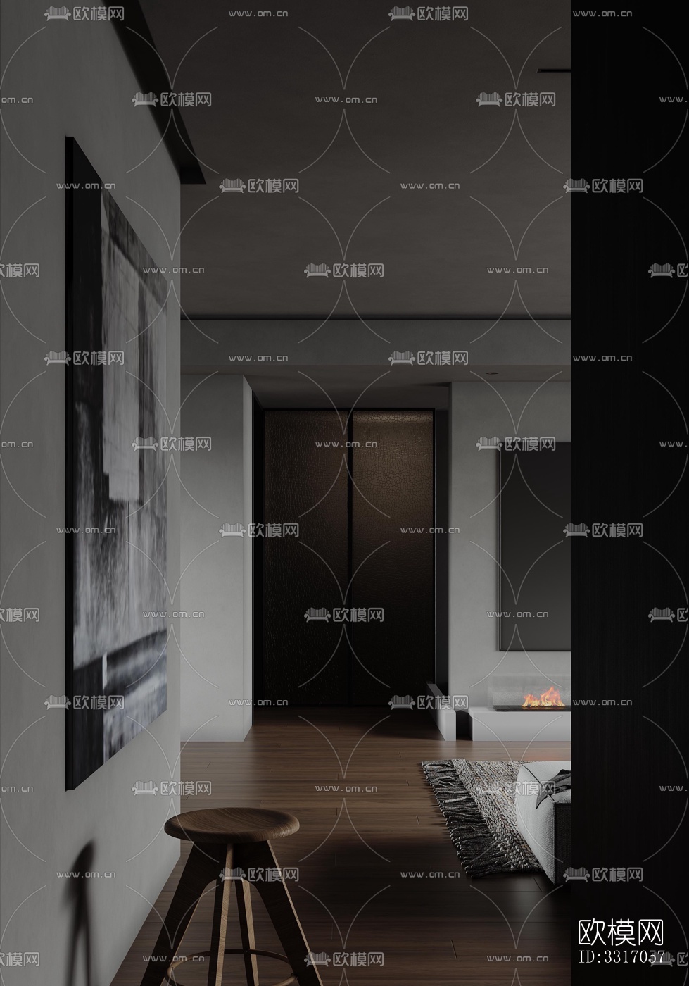 现代客厅效果图下载（渲染图7）