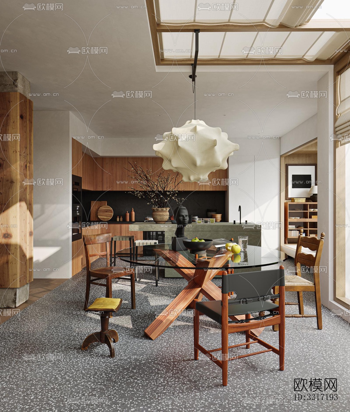 现代客厅效果图下载（渲染图12）