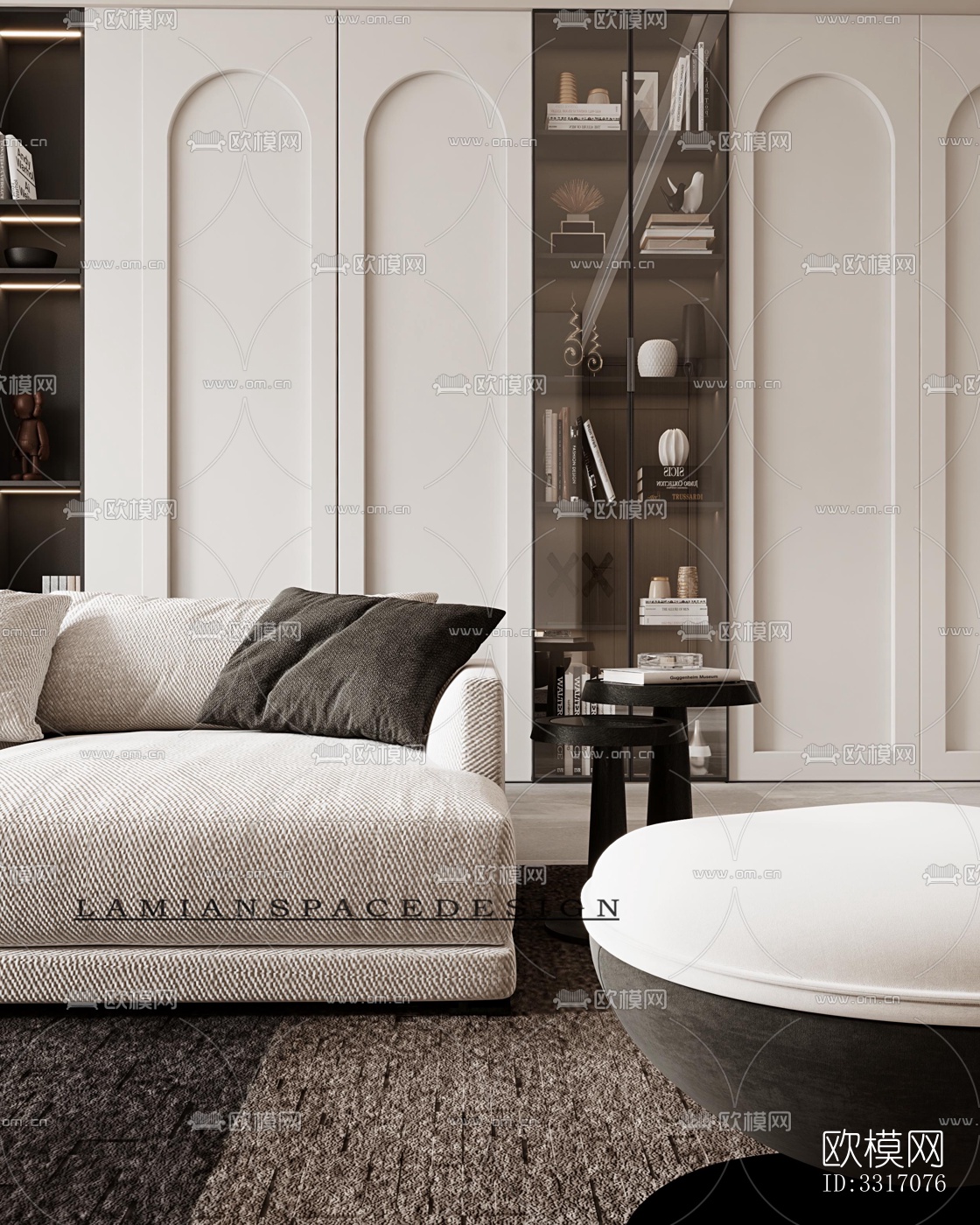 现代客厅效果图下载（渲染图3）