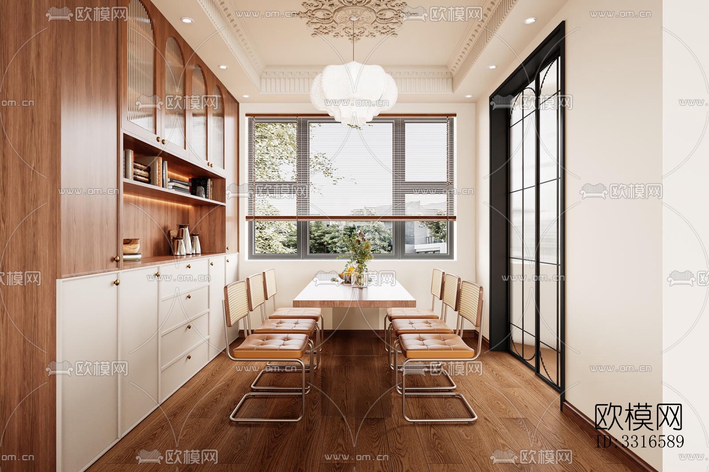 中古风客厅效果图下载（渲染图1）