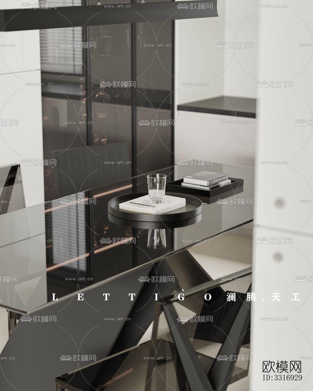 现代客厅效果图下载（渲染图10）