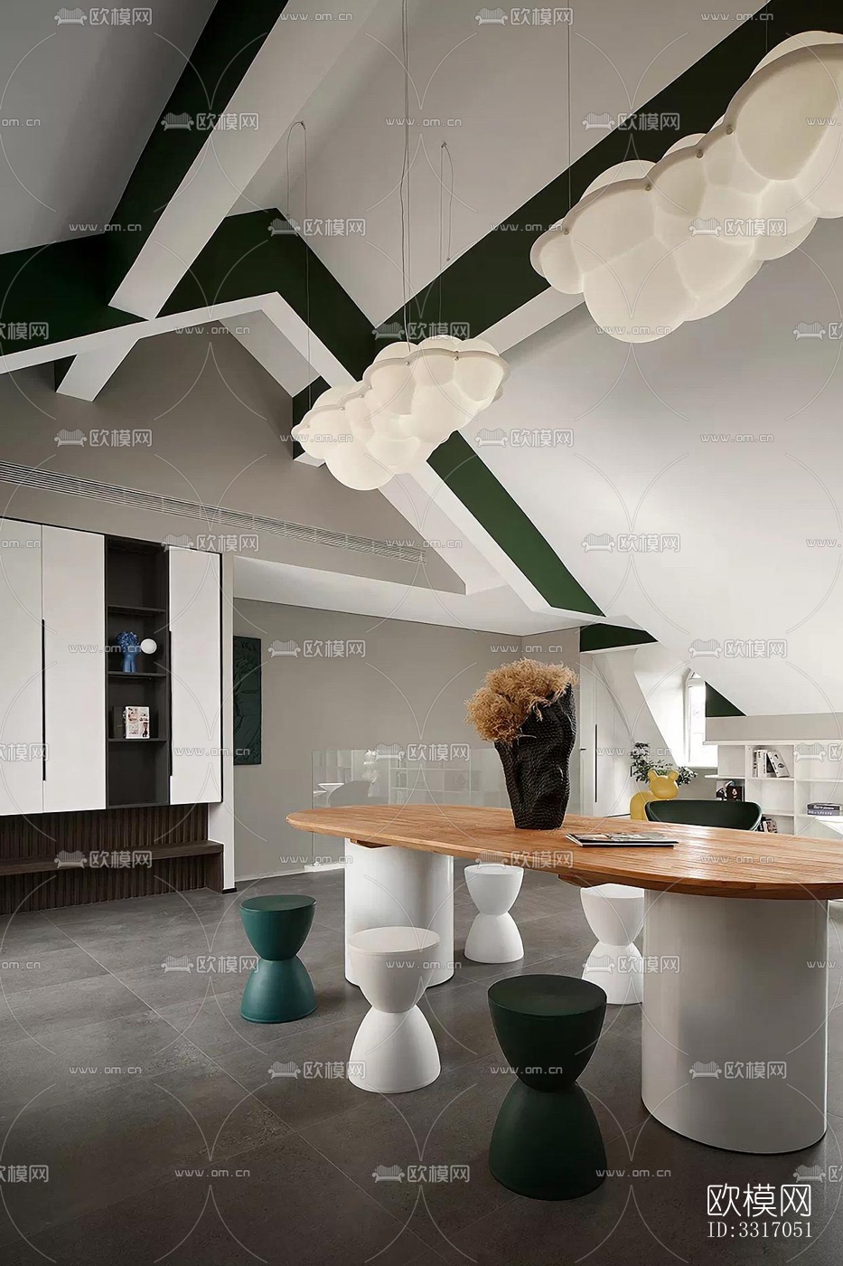 现代客厅效果图下载（渲染图5）