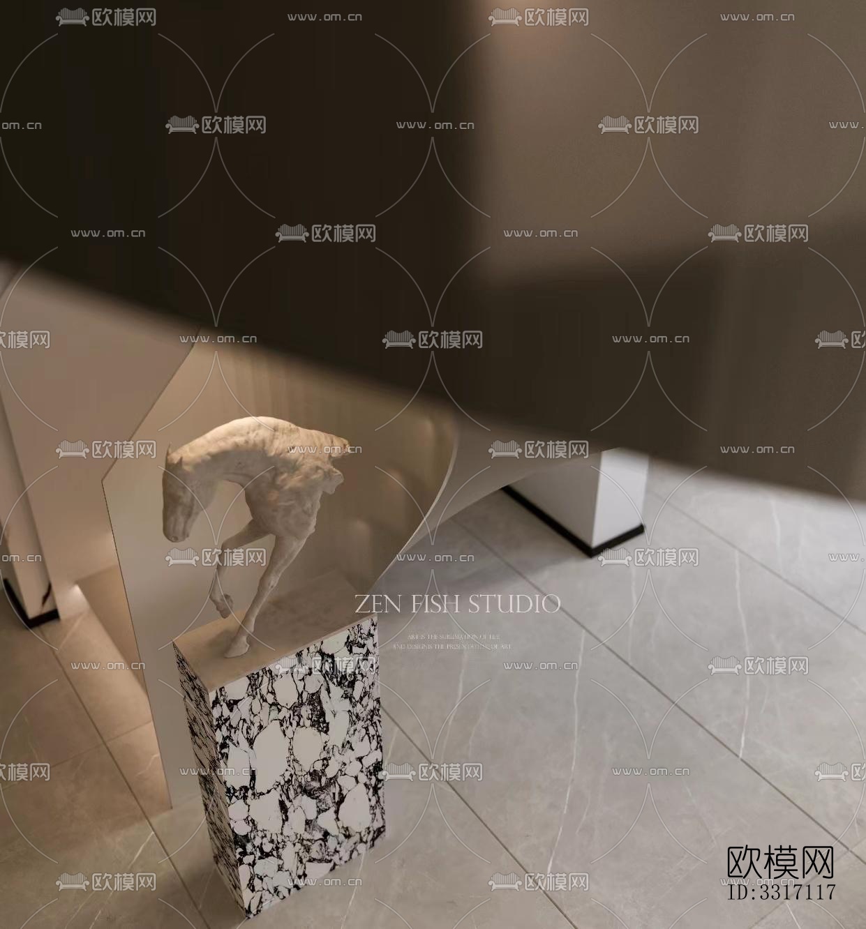 现代客厅效果图下载（渲染图9）