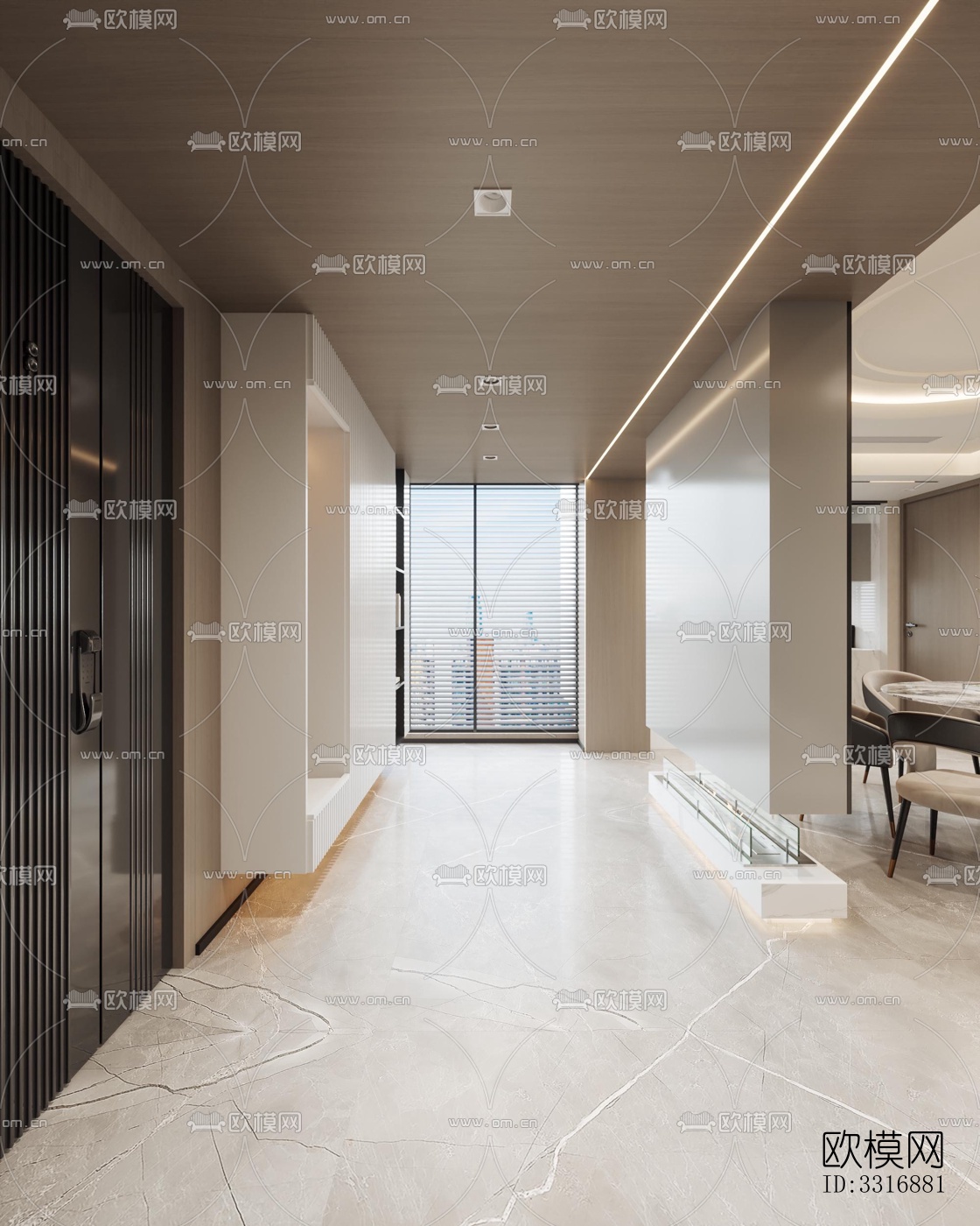 现代客厅效果图下载（渲染图1）