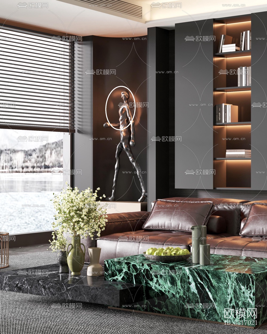 现代客厅效果图下载（渲染图5）