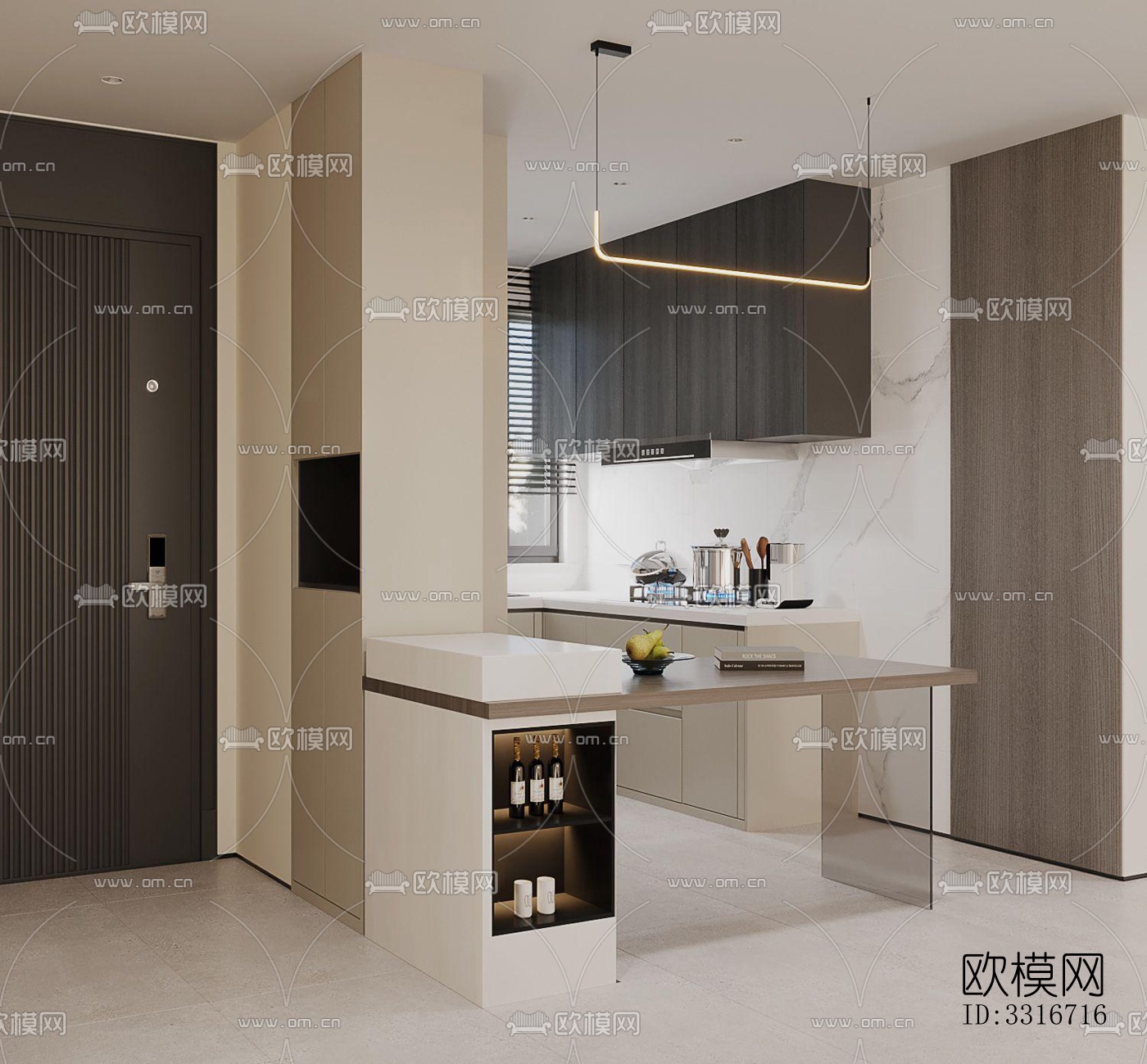 现代客厅效果图下载（渲染图6）