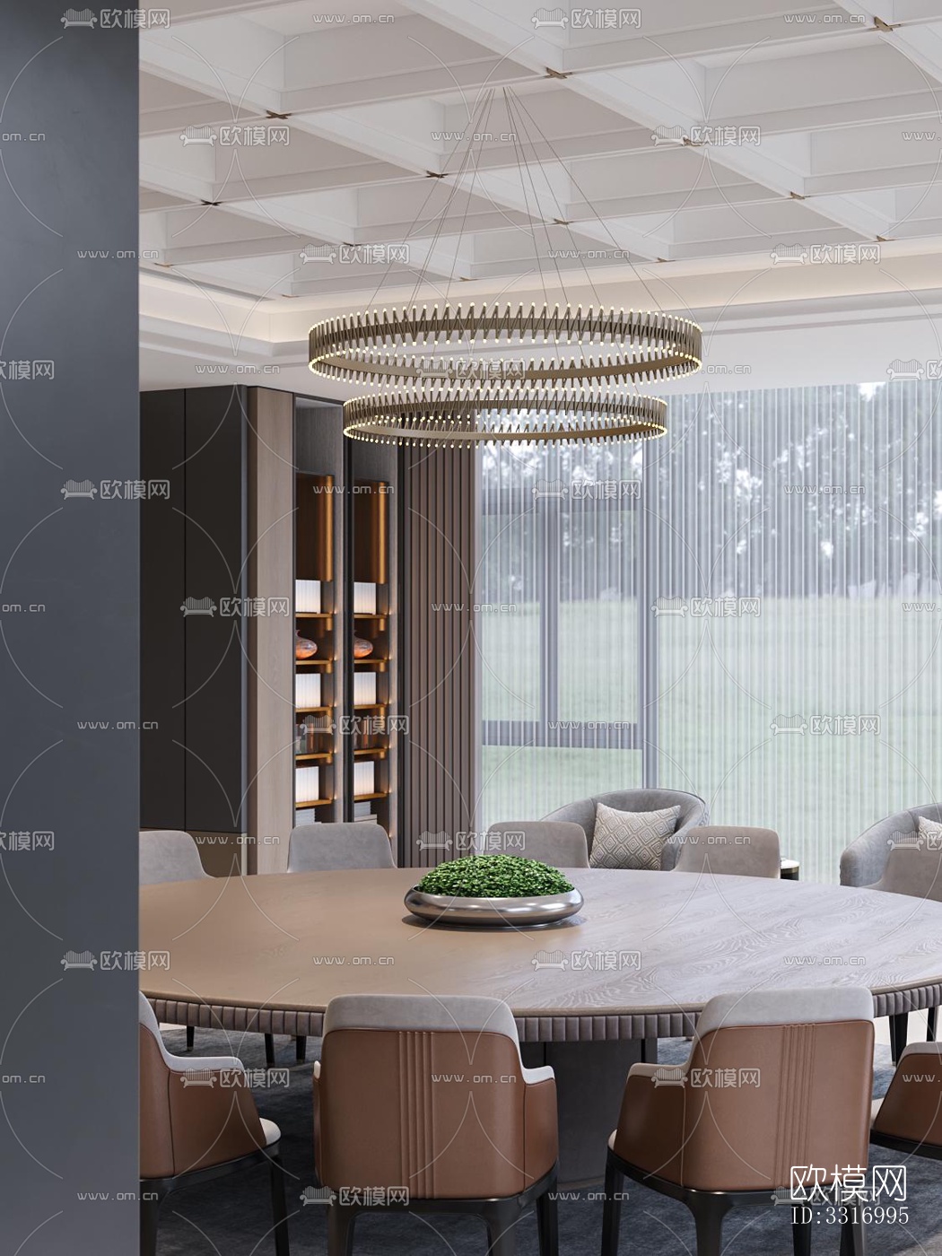 现代客厅效果图下载（渲染图3）