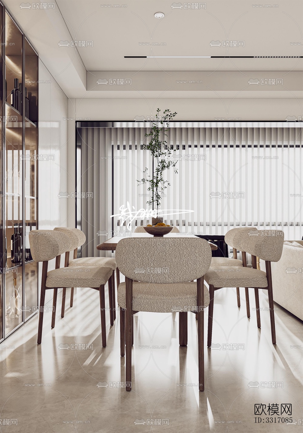 现代客厅效果图下载（渲染图5）