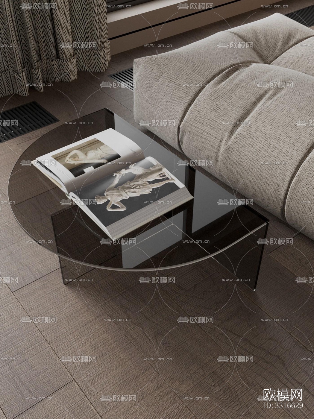 现代客厅效果图下载（渲染图11）