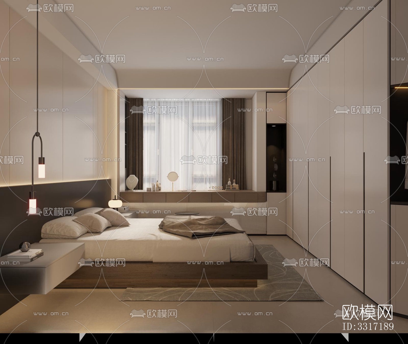 现代客厅效果图下载（渲染图7）