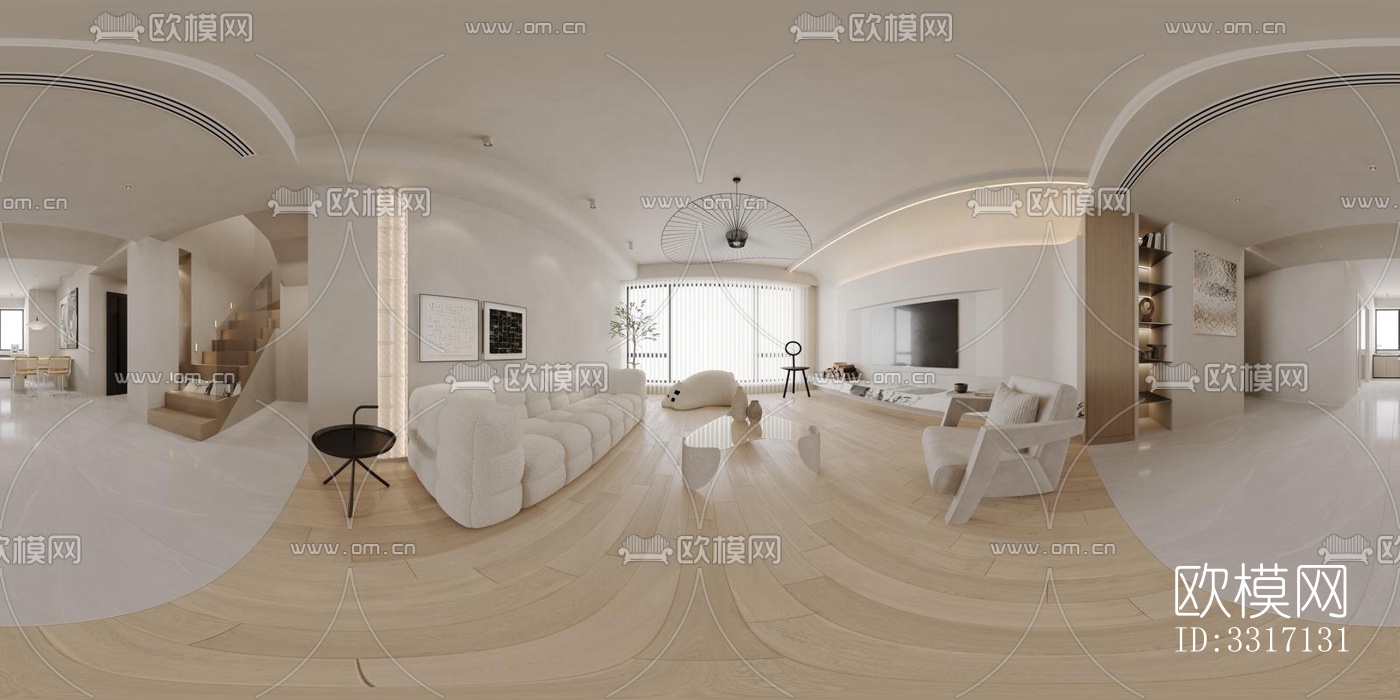 现代客厅效果图下载（渲染图1）