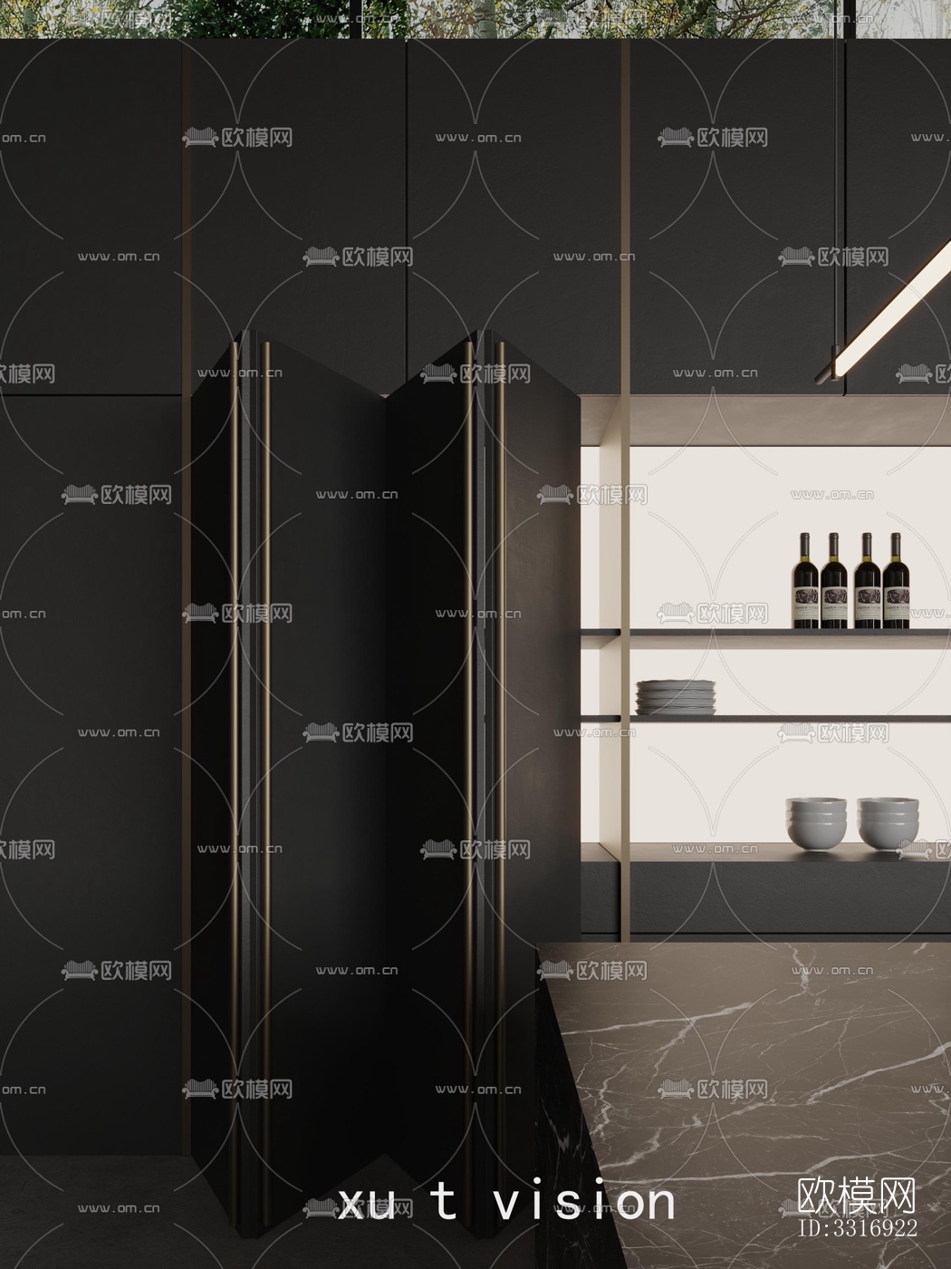 现代客厅效果图下载（渲染图6）