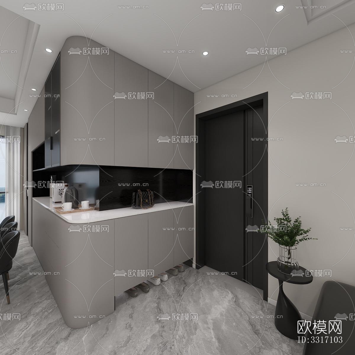 现代客厅效果图下载（渲染图3）