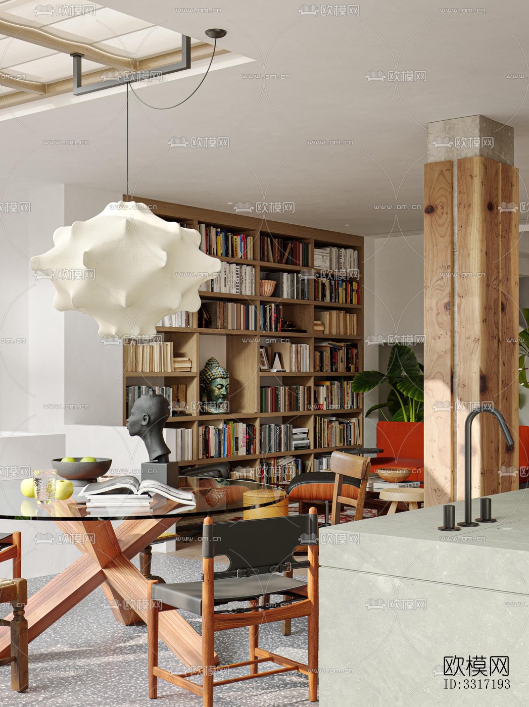 现代客厅效果图下载（渲染图9）