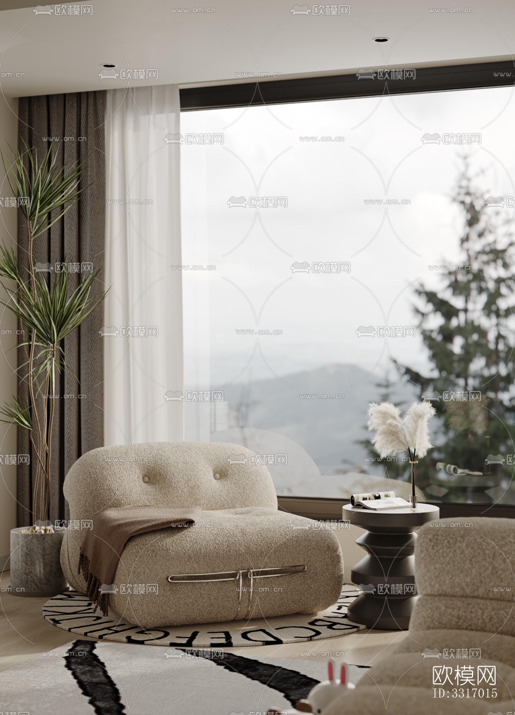 现代客厅效果图下载（渲染图16）