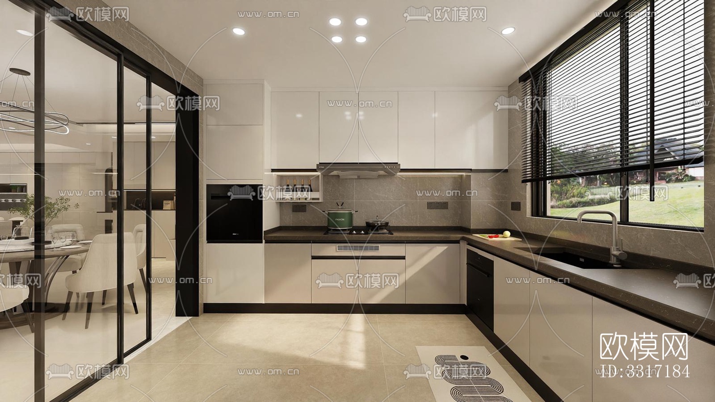 现代客厅效果图下载（渲染图8）