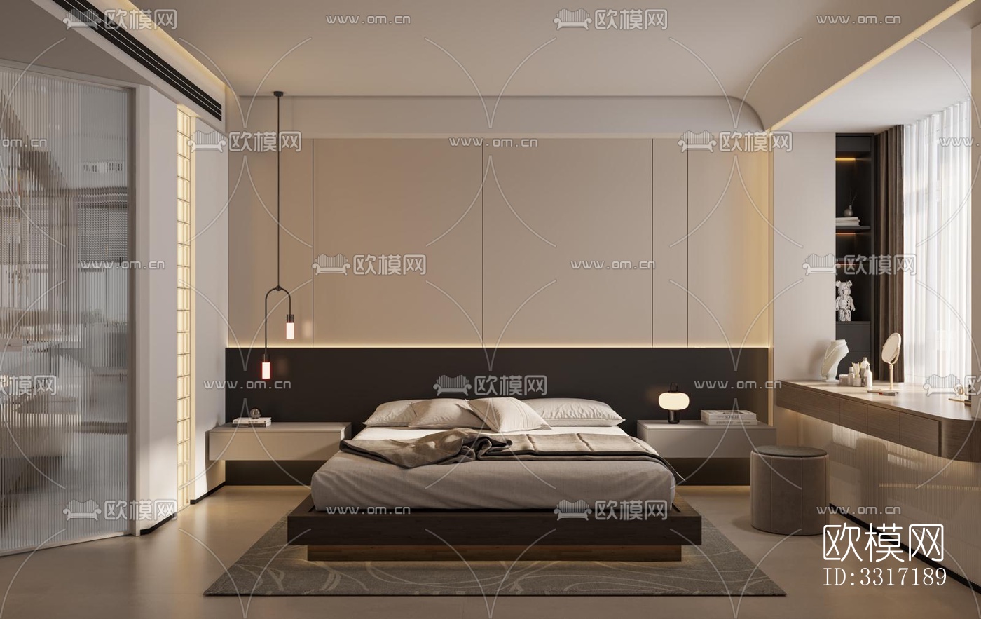 现代客厅效果图下载（渲染图9）