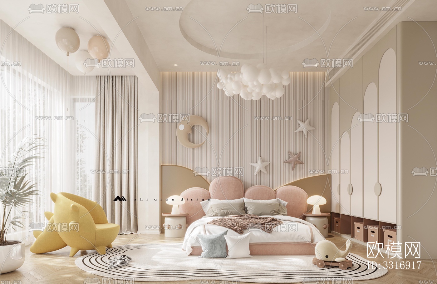 现代客厅效果图下载（渲染图5）