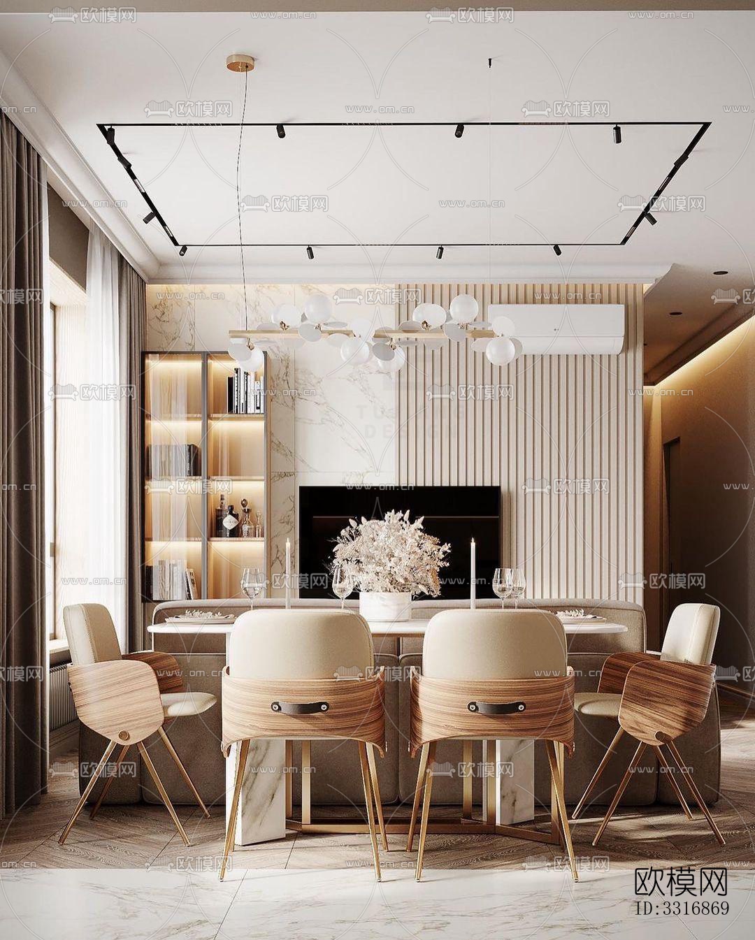 现代客厅效果图下载（渲染图6）