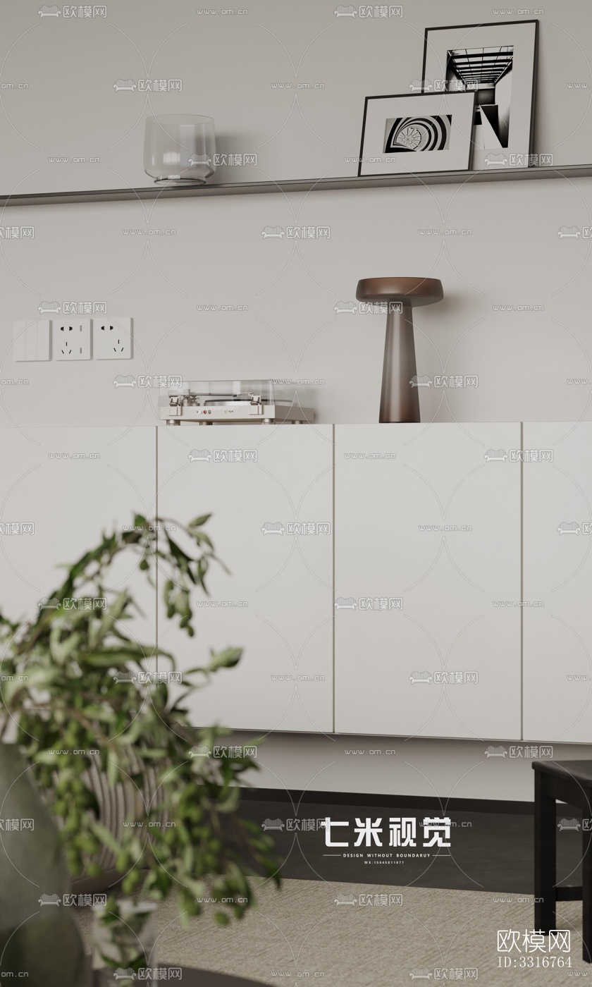 现代客厅效果图下载（渲染图3）