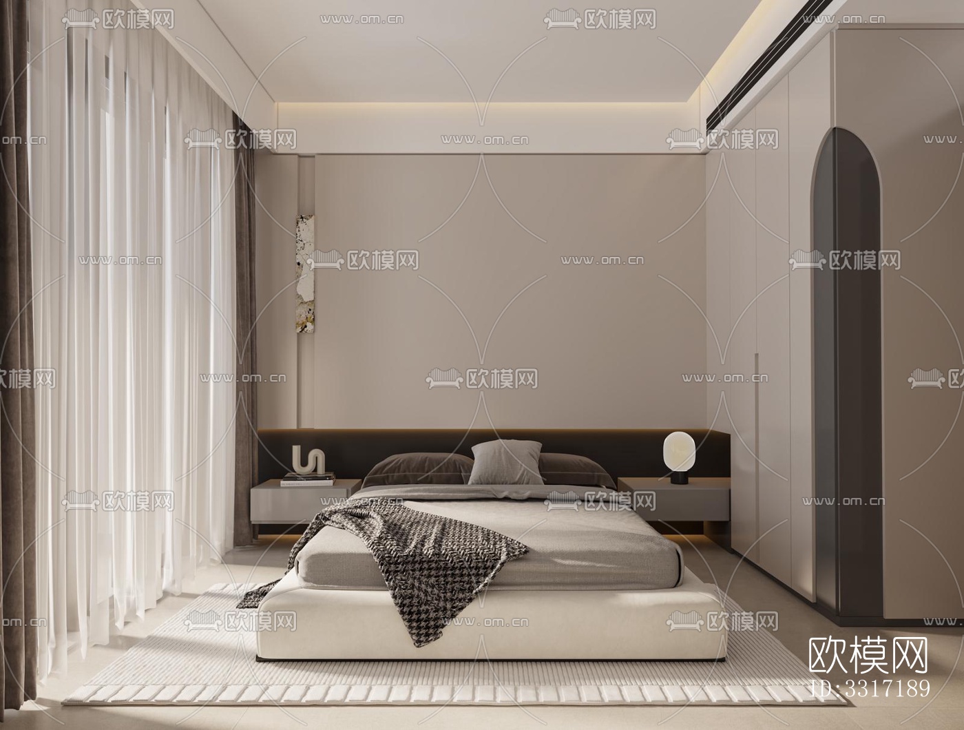 现代客厅效果图下载（渲染图2）