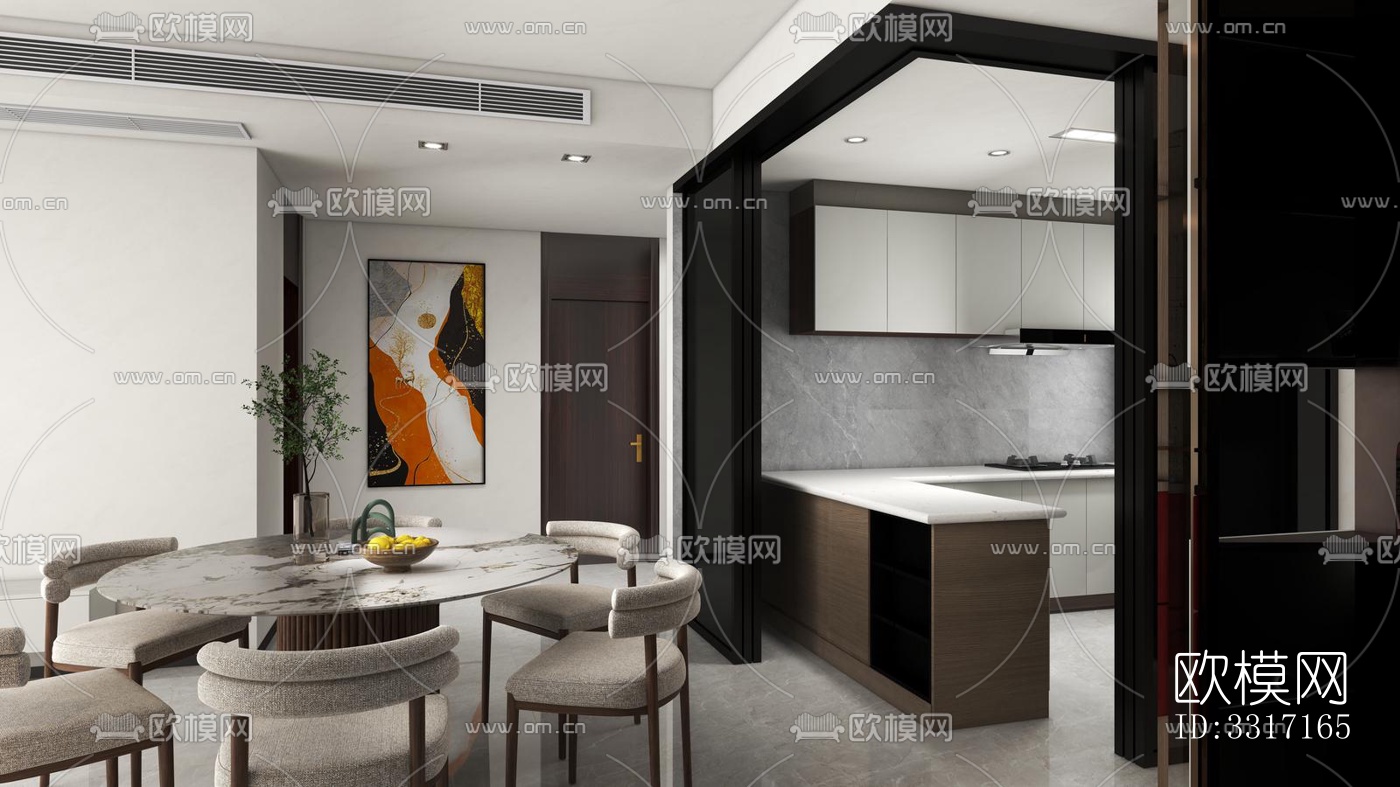 现代客厅效果图下载（渲染图5）