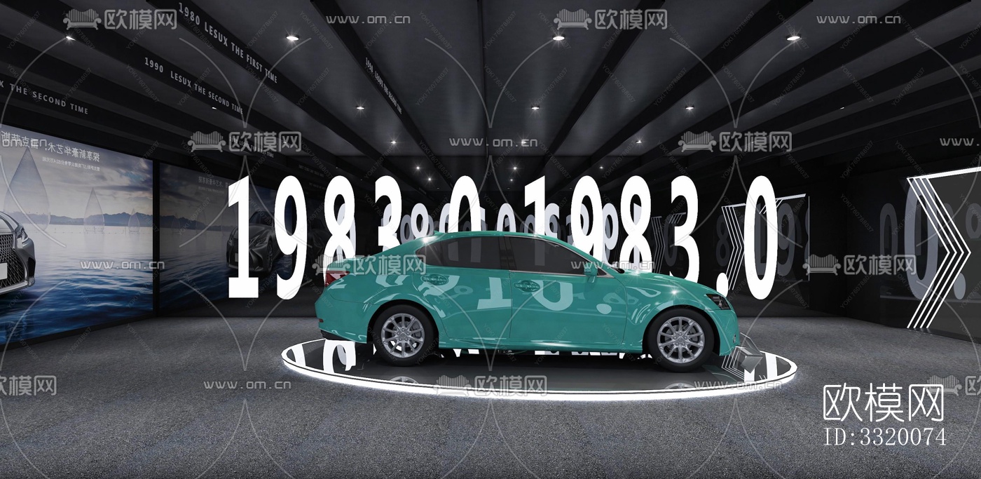 现代展览展厅效果图下载（渲染图3）