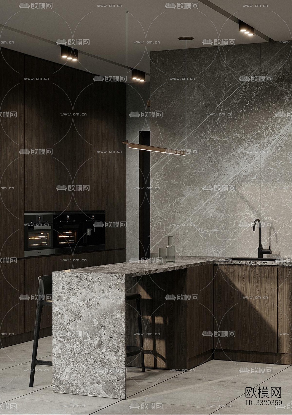 现代客厅效果图下载（渲染图2）