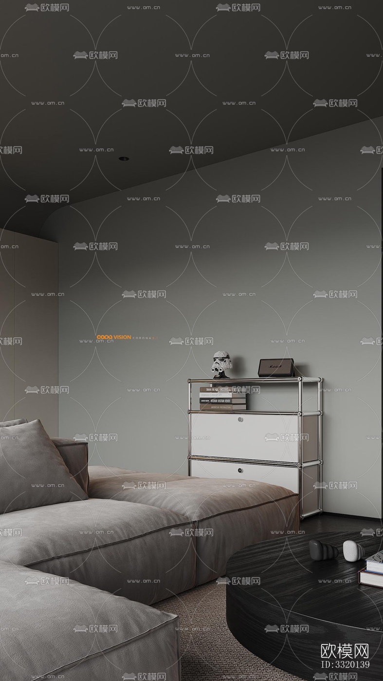 现代客厅效果图下载（渲染图12）