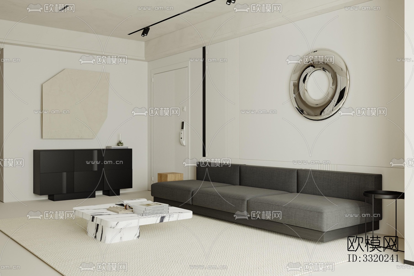 现代客厅效果图下载（渲染图7）