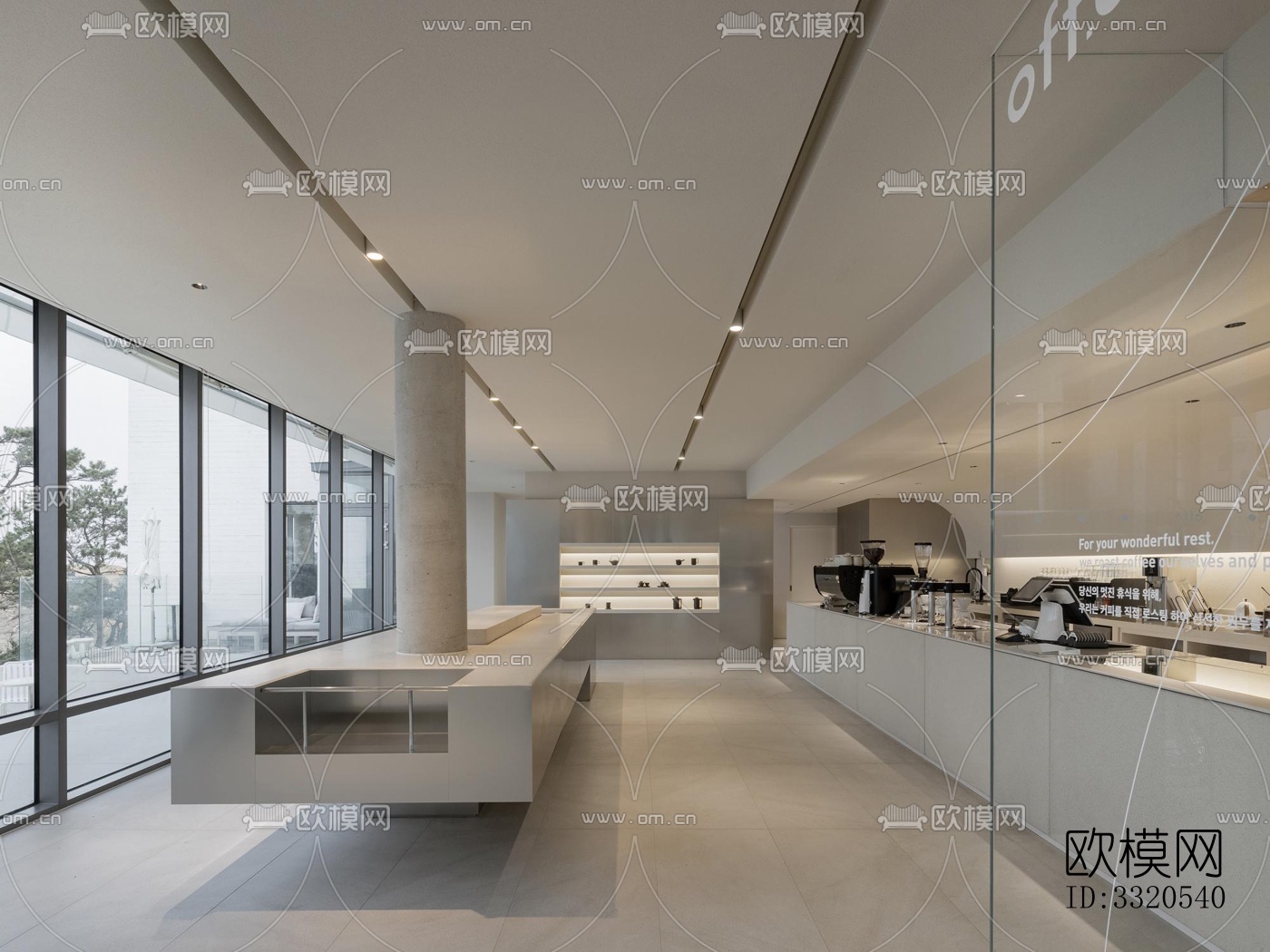 现代咖啡奶茶效果图下载（渲染图9）