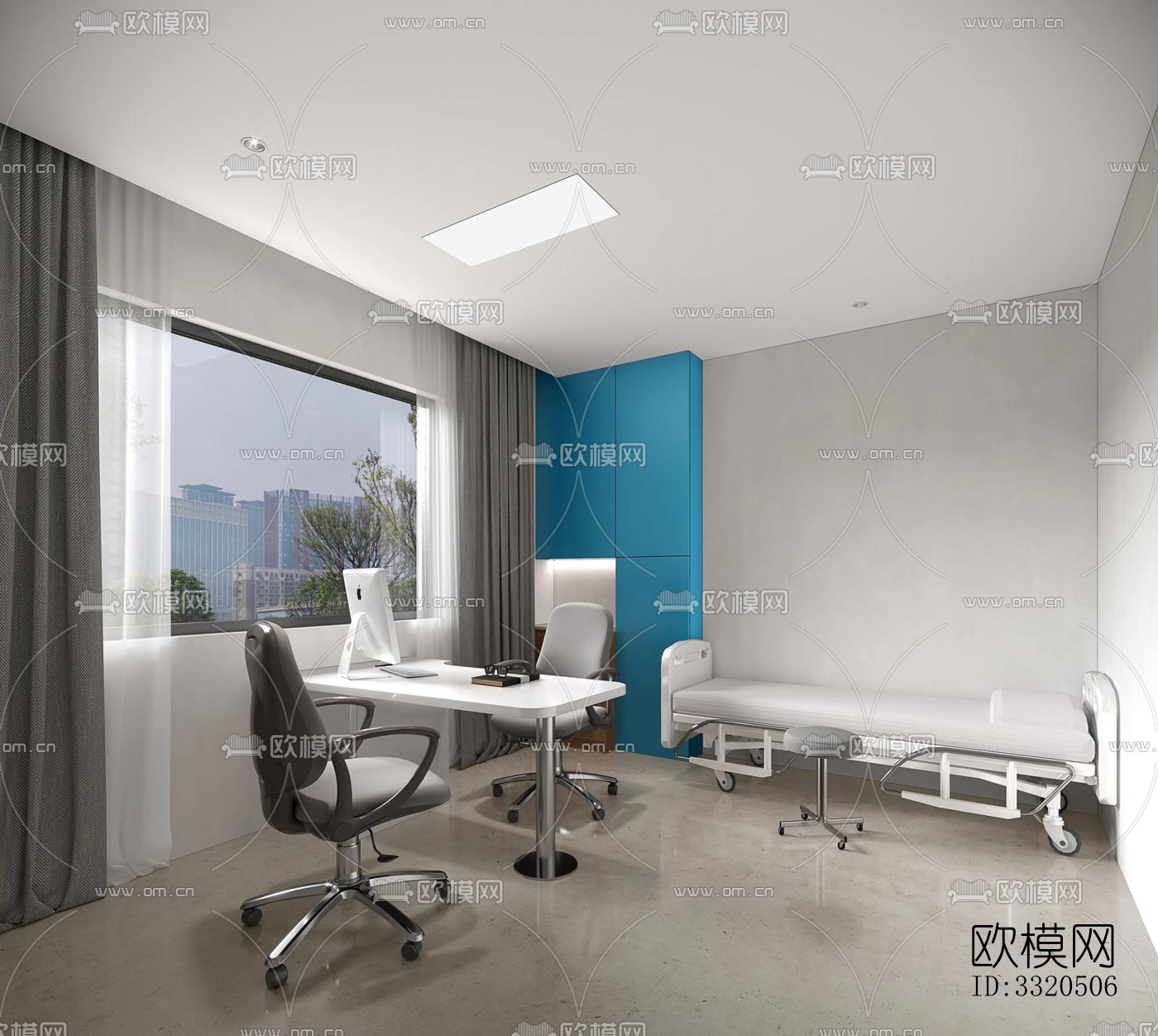 现代医院效果图下载（渲染图3）
