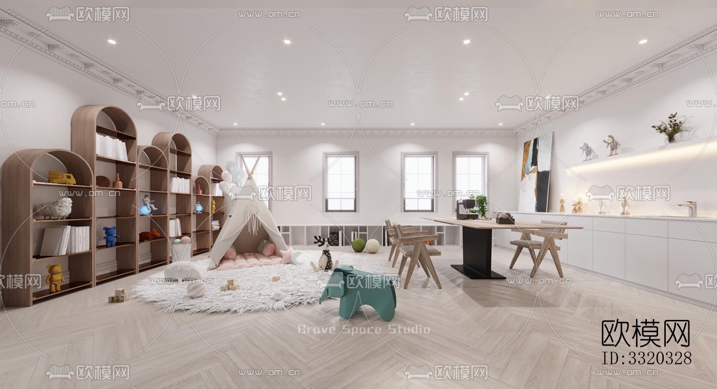 现代客厅效果图下载（渲染图3）