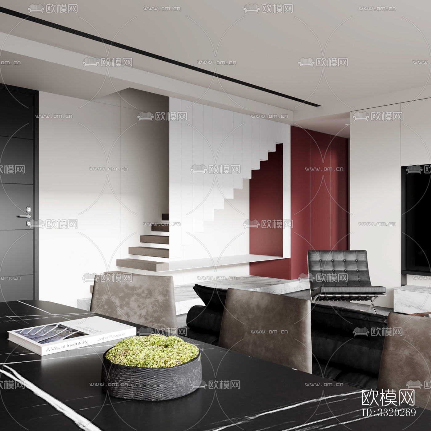 现代客厅效果图下载（渲染图3）