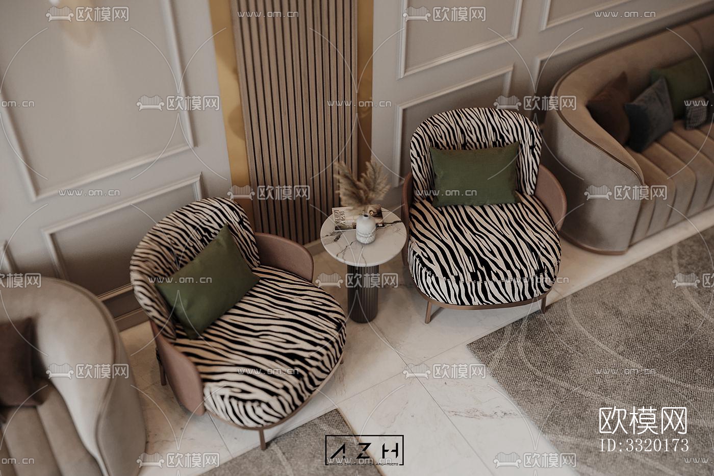 现代客厅效果图下载（渲染图9）