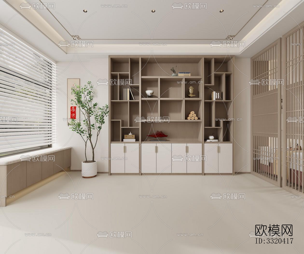 新中式医院效果图下载（渲染图3）