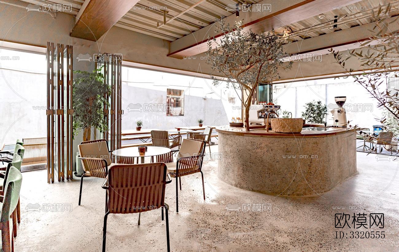 现代咖啡奶茶效果图下载（渲染图7）