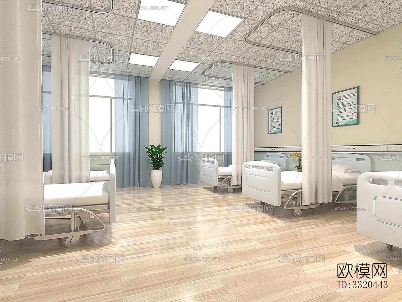 现代医院效果图下载（渲染图2）